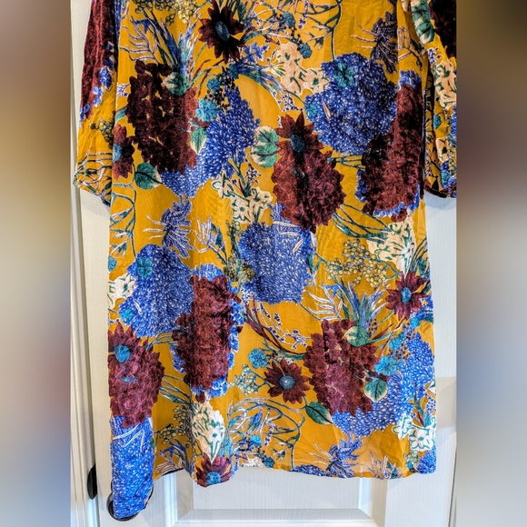Anthropologie x Floreat Aurelia Burnout Velvet Floral Kimono Bohemian One Size - Picture 12 of 16